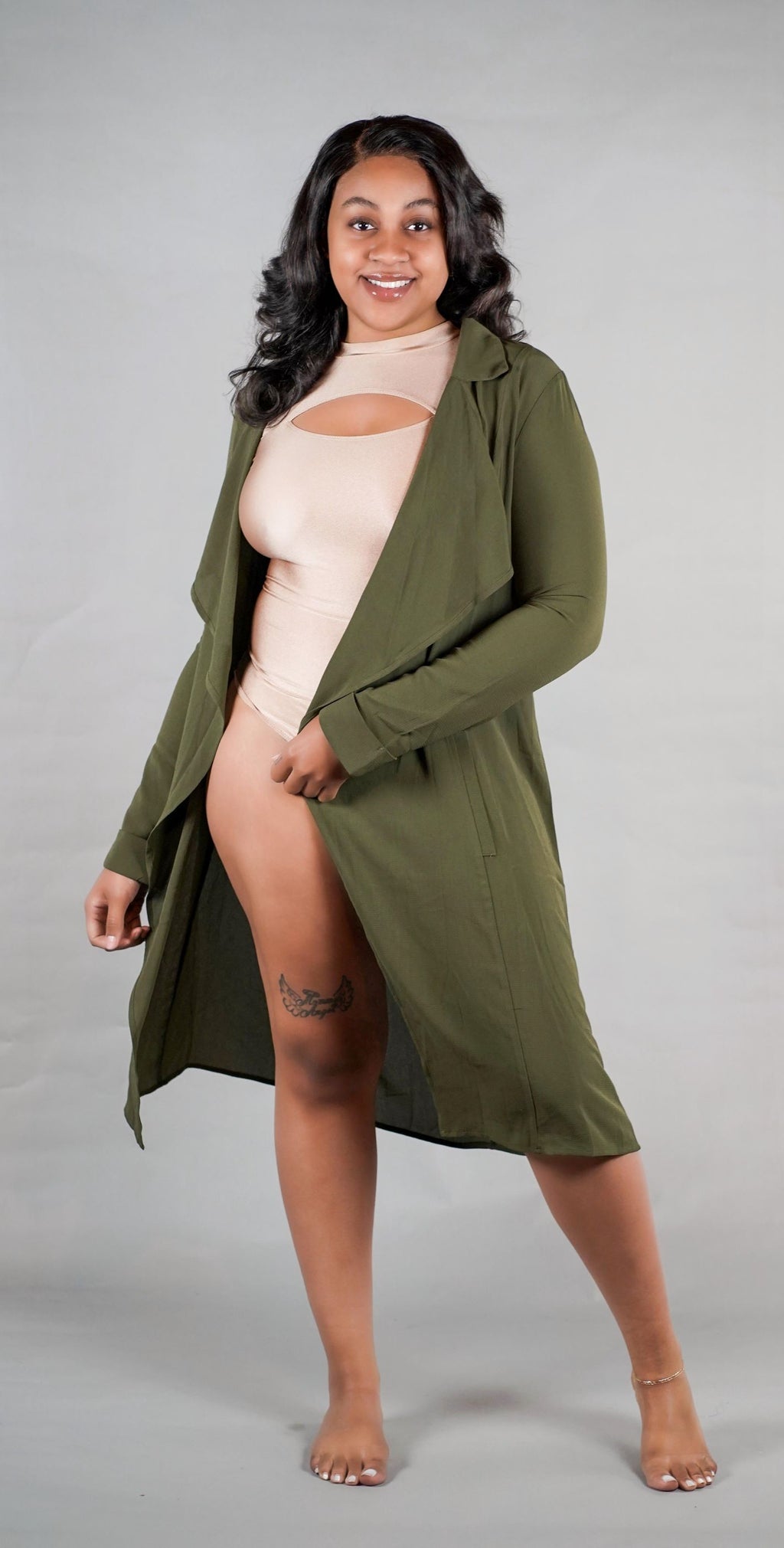 Green Contemporary Duster