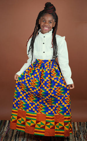 Sewa Split Skirt (Kids) - Okun -Strength- Collection (Yellow, Red, & Blue)