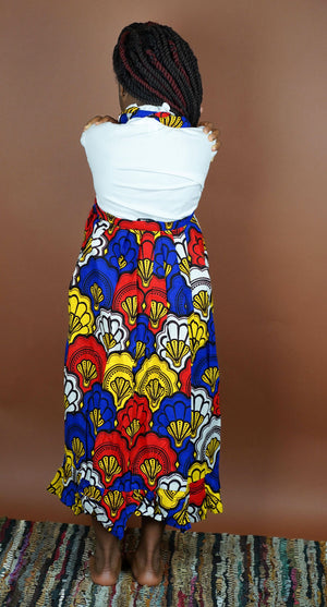 Mayowa Wrap Skirt (Kids) - Okun -Strength- Collection (Yellow, Blue & Red)