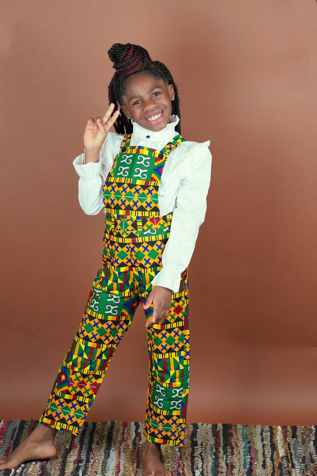 Yemi Overall Pants (Kids)   - Okun -Strength- Collection (Yellow, Green & Red)